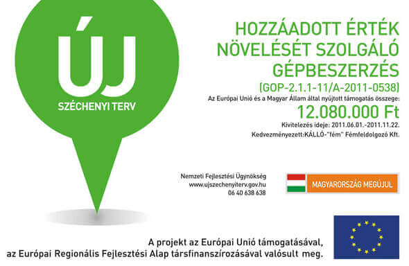 Hozzáadott érték növelését szolgáló gépbeszerzés